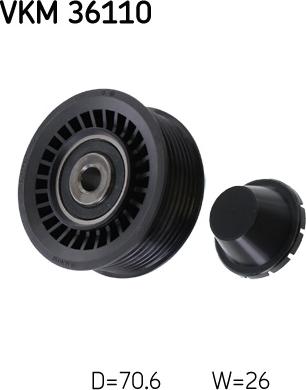 SKF VKM 36110 - Направляющий ролик, поликлиновый ремень parts5.com