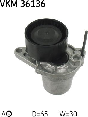 SKF VKM 36136 - Направляющий ролик, поликлиновый ремень parts5.com