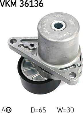 SKF VKM 36136 - Направляющий ролик, поликлиновый ремень parts5.com