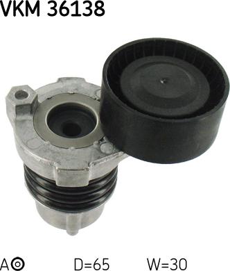 SKF VKM 36138 - Направляющий ролик, поликлиновый ремень parts5.com