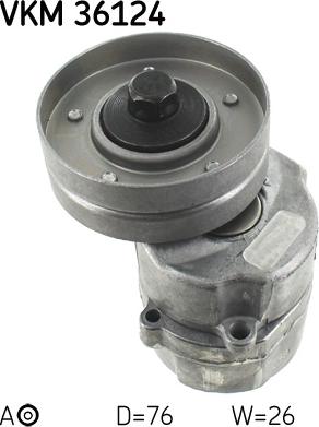 SKF VKM 36124 - Направляющий ролик, поликлиновый ремень parts5.com