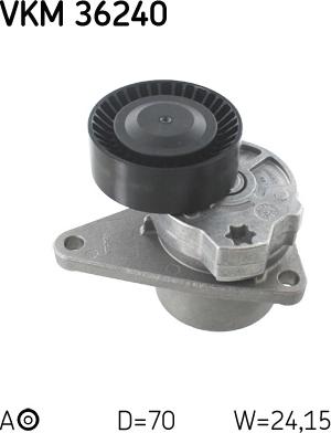 SKF VKM 36240 - Направляющий ролик, поликлиновый ремень parts5.com