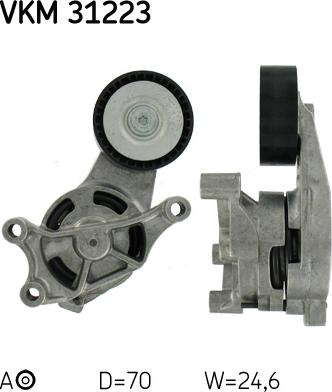 SKF VKM 31223 - Направляющий ролик, поликлиновый ремень parts5.com