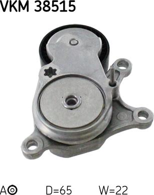 SKF VKM 38515 - Направляющий ролик, поликлиновый ремень parts5.com