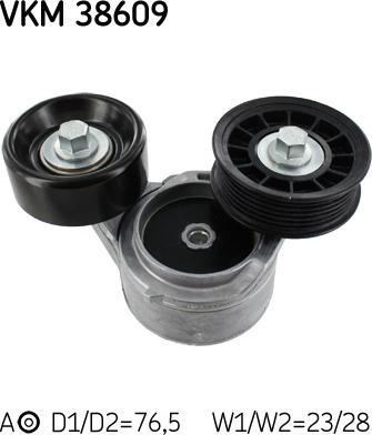 SKF VKM 38609 - Направляющий ролик, поликлиновый ремень parts5.com