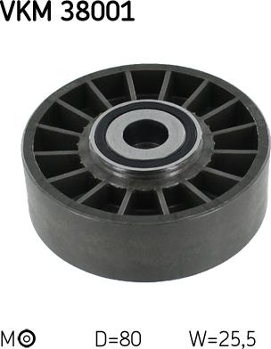 SKF VKM 38001 - Направляющий ролик, поликлиновый ремень parts5.com