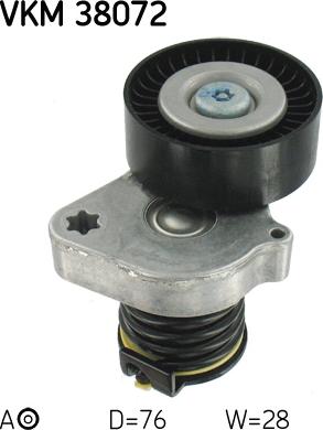 SKF VKM 38072 - Направляющий ролик, поликлиновый ремень parts5.com