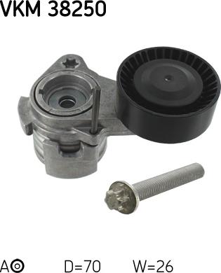 SKF VKM 38250 - Направляющий ролик, поликлиновый ремень parts5.com