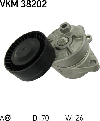 SKF VKM 38202 - Направляющий ролик, поликлиновый ремень parts5.com