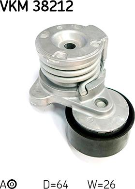 SKF VKM 38212 - Направляющий ролик, поликлиновый ремень parts5.com