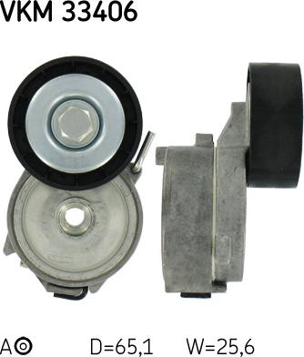 SKF VKM 33406 - Направляющий ролик, поликлиновый ремень parts5.com