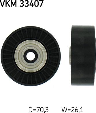 SKF VKM 33407 - Deflection / Guide Pulley, v-ribbed belt parts5.com