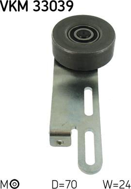 SKF VKM 33039 - Направляющий ролик, поликлиновый ремень parts5.com