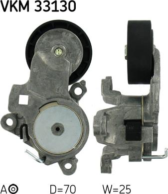 SKF VKM 33130 - Направляющий ролик, поликлиновый ремень parts5.com