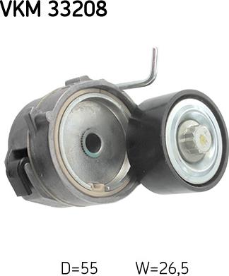 SKF VKM 33208 - Направляющий ролик, поликлиновый ремень parts5.com