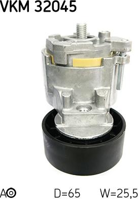 SKF VKM 32045 - Направляющий ролик, поликлиновый ремень parts5.com