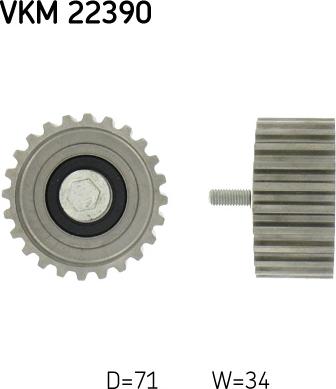 SKF VKM 22390 - Направляющий ролик, зубчатый ремень parts5.com