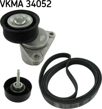 SKF VKMA 34052 - Juego de correas trapeciales poli V parts5.com