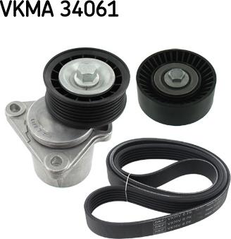 SKF VKMA 34061 - Juego de correas trapeciales poli V parts5.com