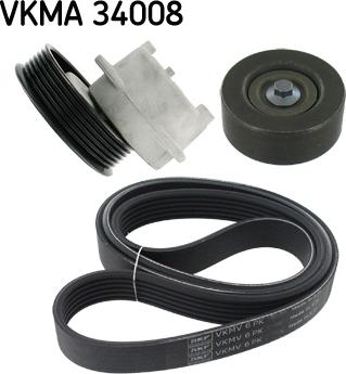 SKF VKMA 34008 - Поликлиновый ременный комплект parts5.com