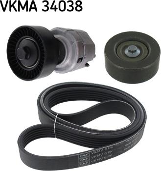 SKF VKMA 34038 - Поликлиновый ременный комплект parts5.com