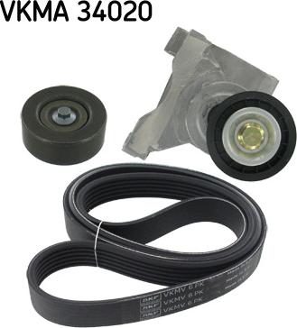 SKF VKMA 34020 - Поликлиновый ременный комплект parts5.com