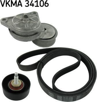 SKF VKMA 34106 - Поликлиновый ременный комплект parts5.com