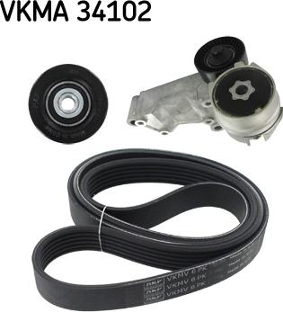 SKF VKMA 34102 - Поликлиновый ременный комплект parts5.com