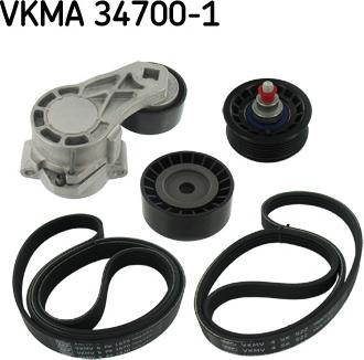 SKF VKMA 34700-1 - Поликлиновый ременный комплект parts5.com