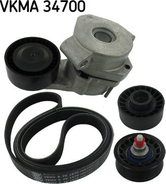 SKF VKMA 34700 - Juego de correas trapeciales poli V parts5.com