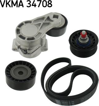 SKF VKMA 34708 - Поликлиновый ременный комплект parts5.com