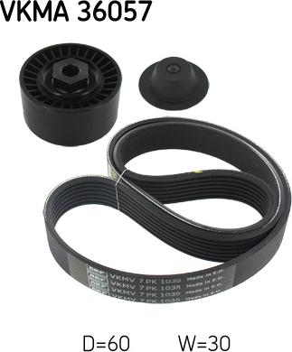 SKF VKMA 36057 - Поликлиновый ременный комплект parts5.com