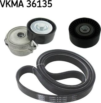 SKF VKMA 36135 - Juego de correas trapeciales poli V parts5.com