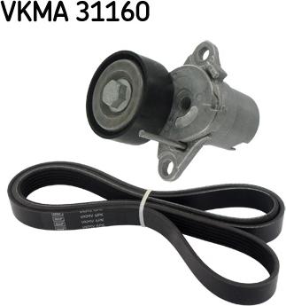 SKF VKMA 31160 - Juego de correas trapeciales poli V parts5.com