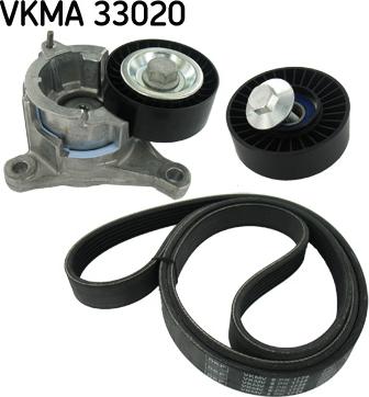 SKF VKMA 33020 - Juego de correas trapeciales poli V parts5.com