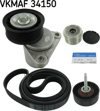 SKF VKMAF 34150 - Поликлиновый ременный комплект parts5.com