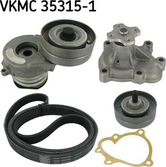 SKF VKMC 35315-1 - Water Pump + V-Ribbed Belt Set parts5.com