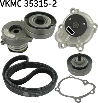 SKF VKMC 35315-2 - Водяной насос + комплект ручейковых ремней parts5.com