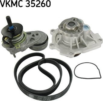 SKF VKMC 35260 - Водяной насос + комплект ручейковых ремней parts5.com