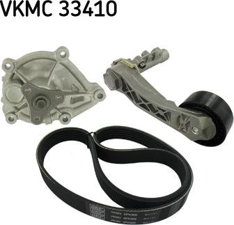 SKF VKMC 33410 - Water Pump + V-Ribbed Belt Set parts5.com