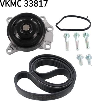 SKF VKMC 33817 - Водяной насос + комплект ручейковых ремней parts5.com