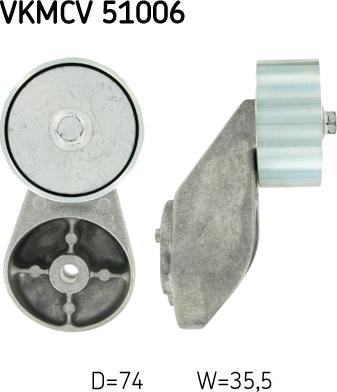 SKF VKMCV 51006 - Направляющий ролик, поликлиновый ремень parts5.com