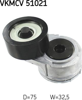 SKF VKMCV 51021 - Направляющий ролик, поликлиновый ремень parts5.com