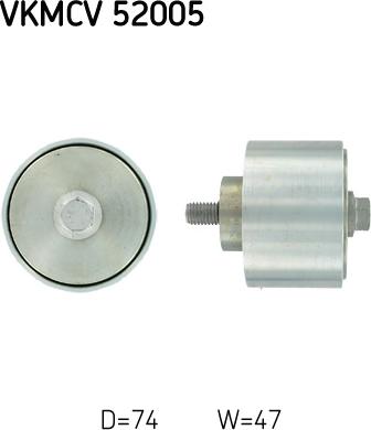 SKF VKMCV 52005 - Направляющий ролик, поликлиновый ремень parts5.com