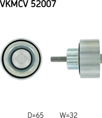 SKF VKMCV 52007 - Направляющий ролик, поликлиновый ремень parts5.com