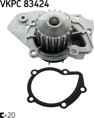 SKF VKPC 83424 - Водяной насос parts5.com