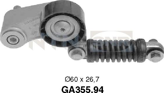 SNR GA355.94 - Направляющий ролик, поликлиновый ремень parts5.com