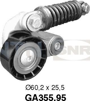 SNR GA355.95 - Направляющий ролик, поликлиновый ремень parts5.com