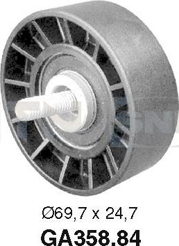 SNR GA358.84 - Направляющий ролик, поликлиновый ремень parts5.com