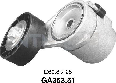 SNR GA353.51 - Deflection / Guide Pulley, v-ribbed belt parts5.com